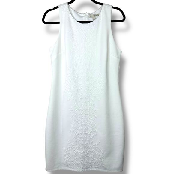 41Hawthorn White Sleeveless Scoop Neck Lined Paisley Print Mini Cocktail Dress - Picture 1 of 5